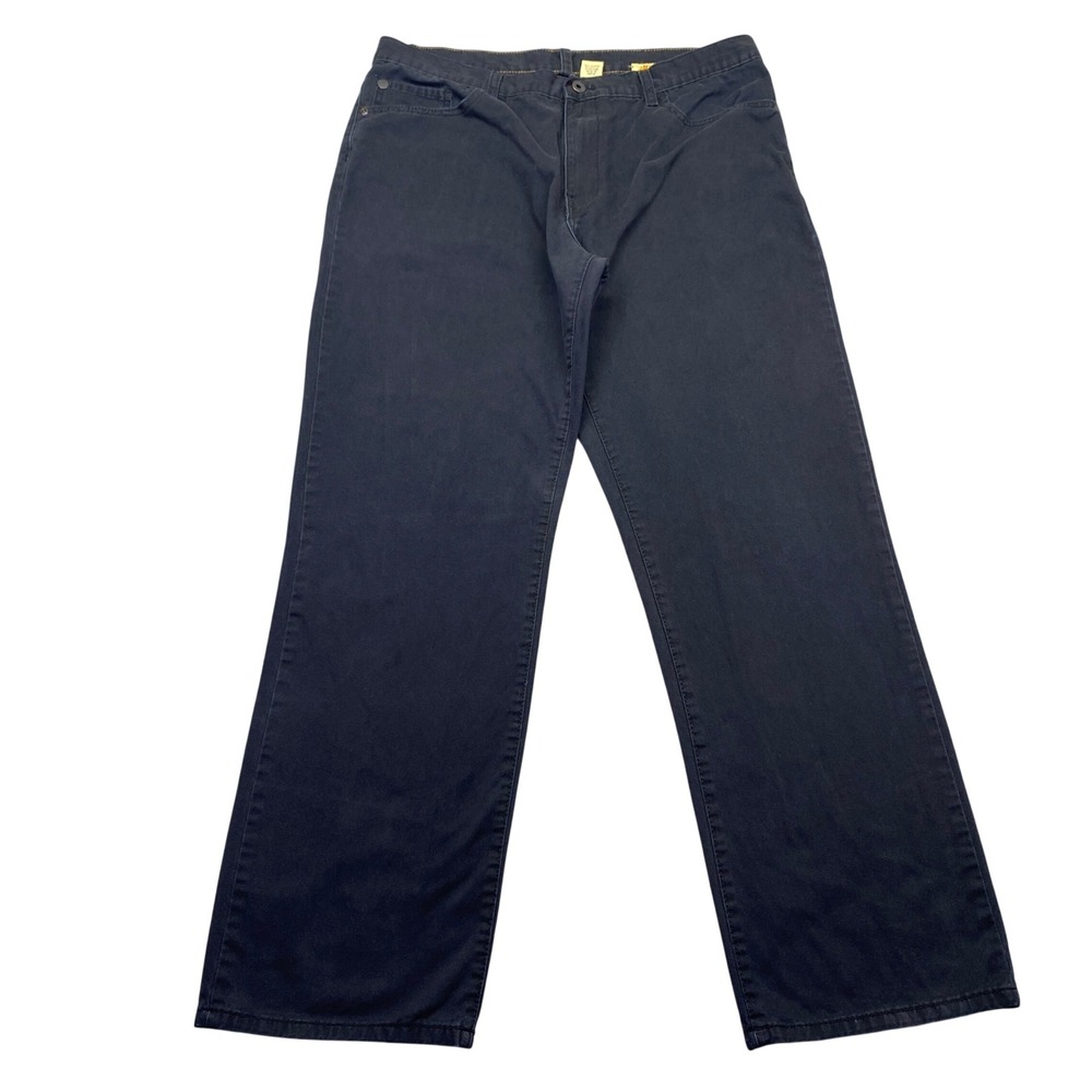 Timberland Mens Straight Leg Navy Blue Cotton Workwear Pants Sz 36 Chore‎ Barn